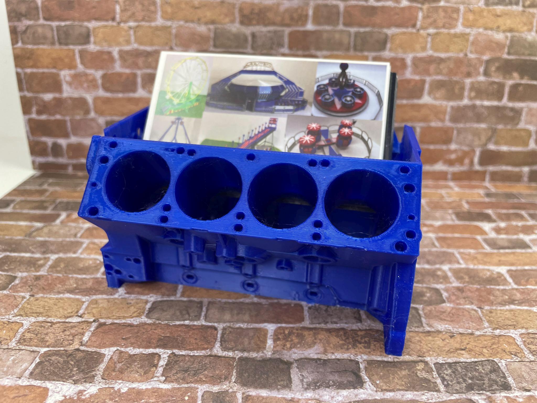 Engine Block Business Card Holder