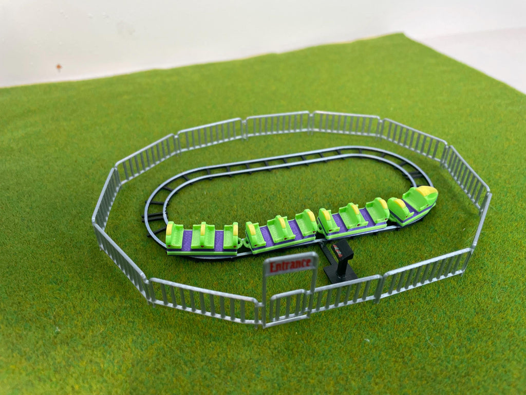 HO Scale Kiddie Jet Train Ride for Model Train Layouts and Dioramas Kit 1/87