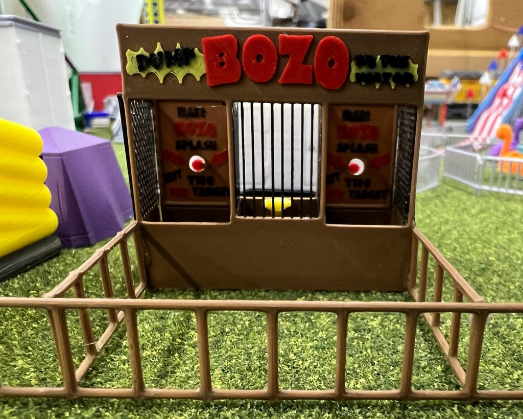 HO Scale BOZO Dunk Tank 1/87