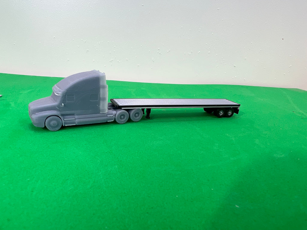 N Scale 53ft Flat Deck Trailer.