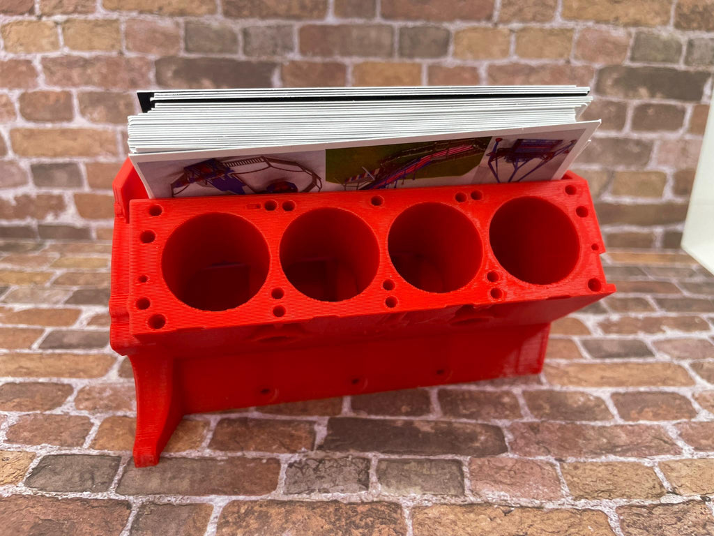Engine Block Business Card Holder