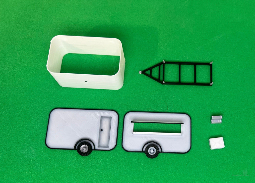 HO Scale Food Vendor Trailer Kit (white)