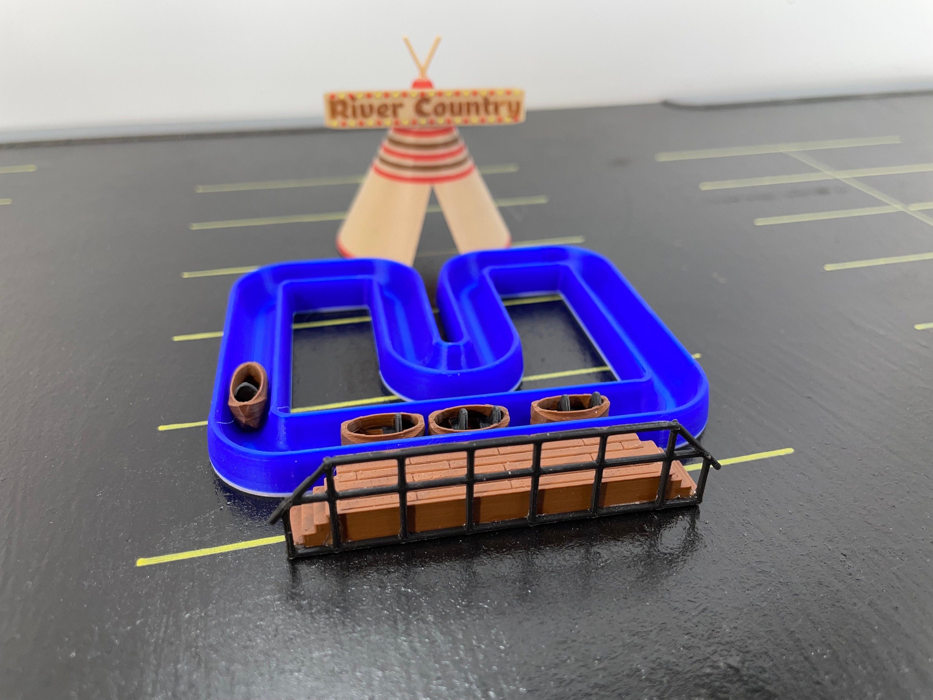 HO Scale Kiddie Boat Ride for Model Train Layouts and Dioramas