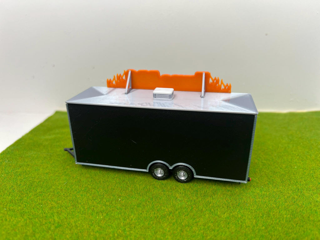 1/64 Food Trailer for Model Layouts and Dioramas Texas BBQ