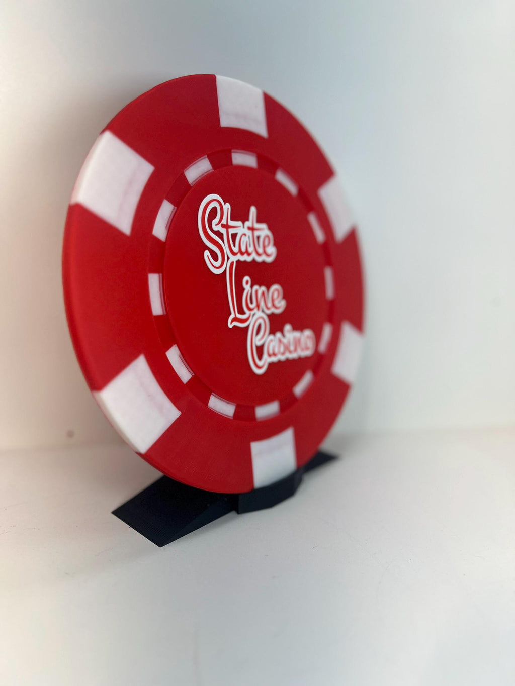 Large Poker Chip Art: Custom Casino Room Decor (9-Inch)