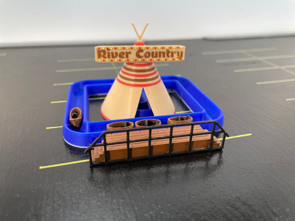 HO Scale Kiddie Boat Ride for Model Train Layouts and Dioramas