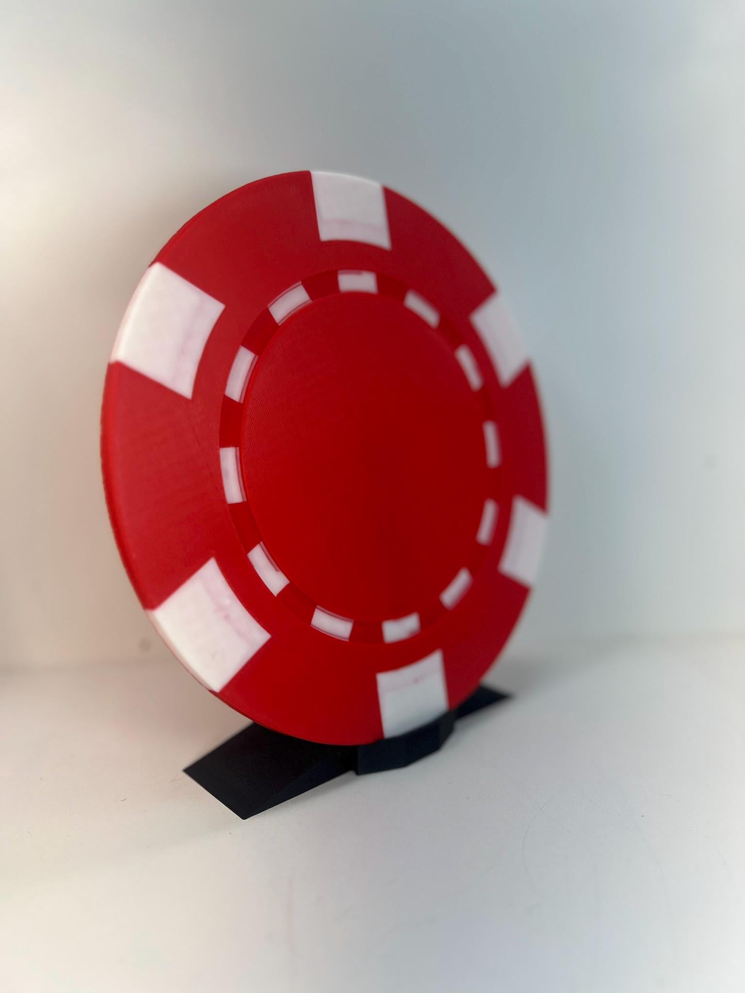 Large Poker Chip Art: Custom Casino Room Decor (9-Inch)