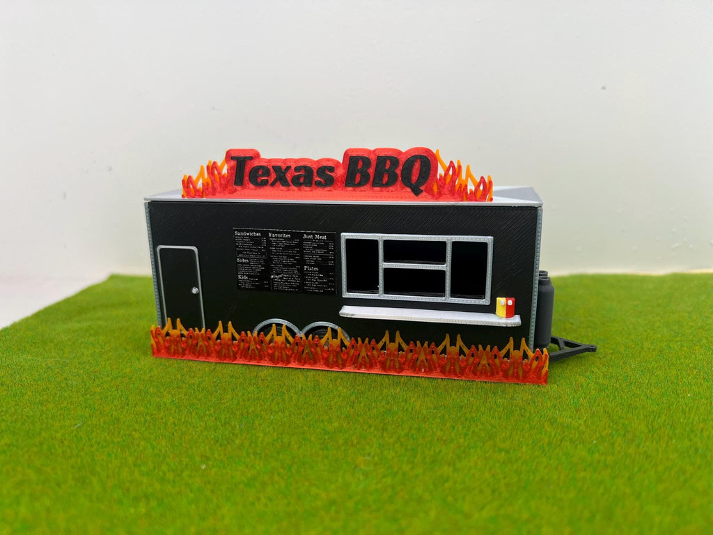 1/64 Food Trailer for Model Layouts and Dioramas Texas BBQ