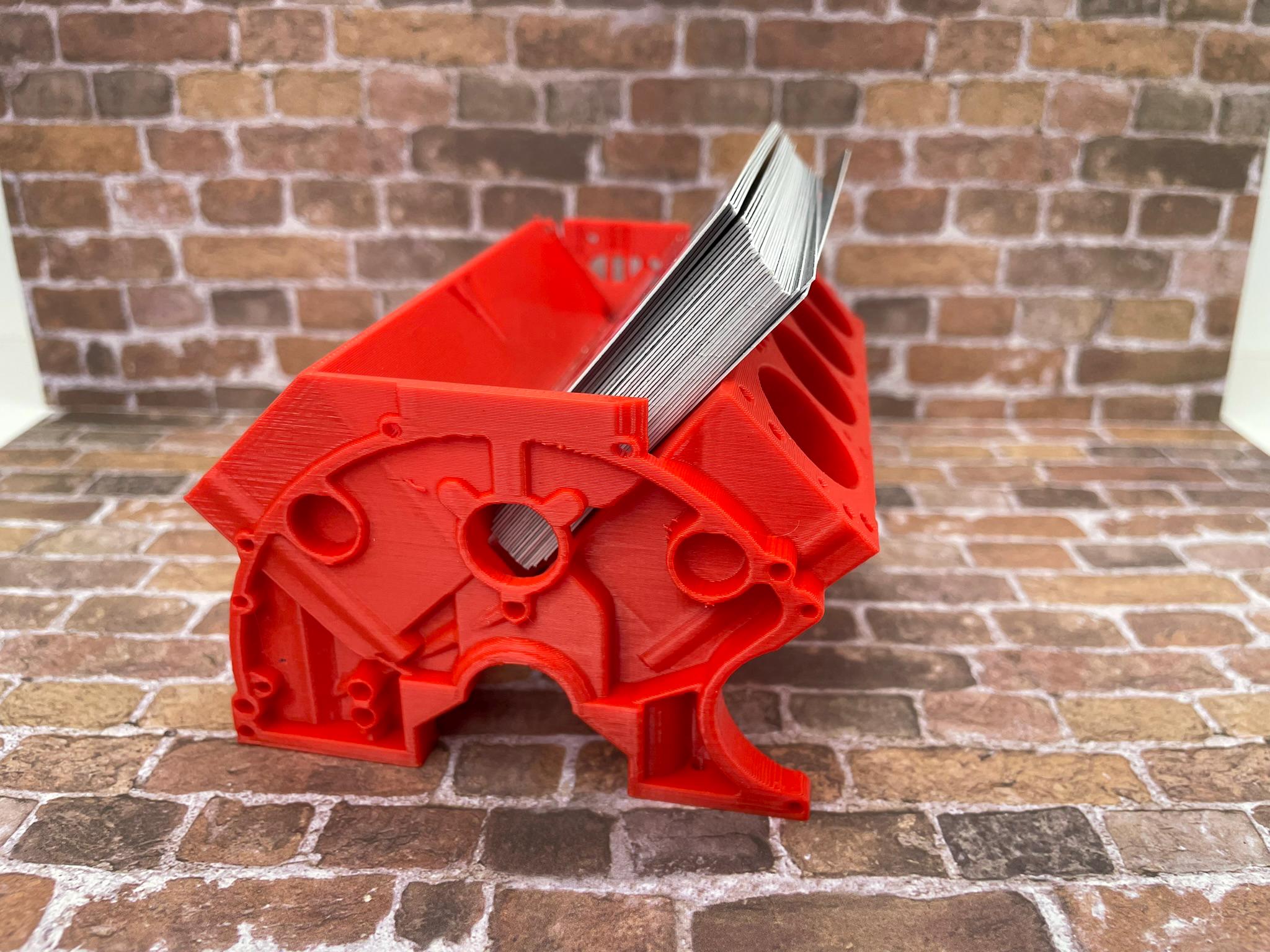 Engine Block Business Card Holder