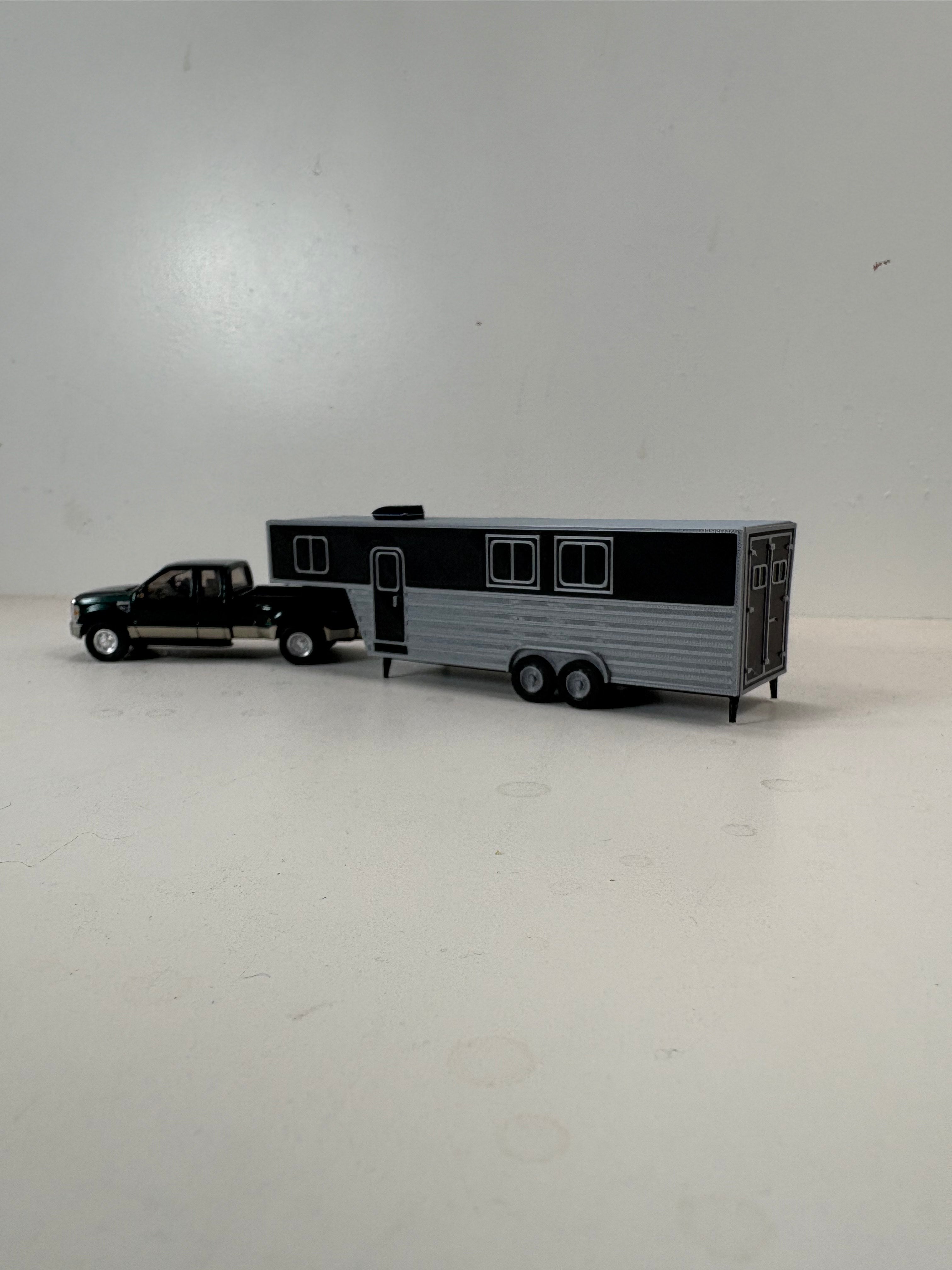 HO Scale Small Horse Trailer (white or black)