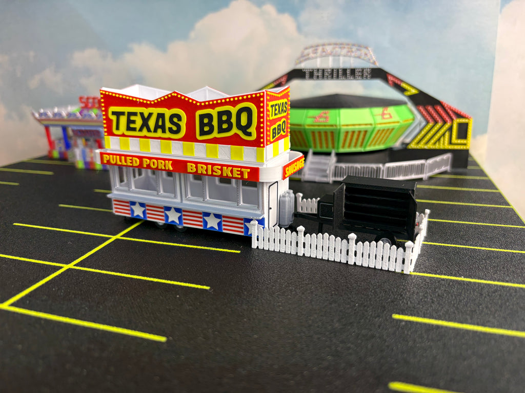 HO Scale Food Trailer - Texas BBQ
