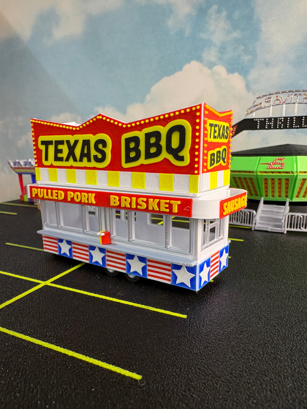 HO Scale Food Trailer - Texas BBQ