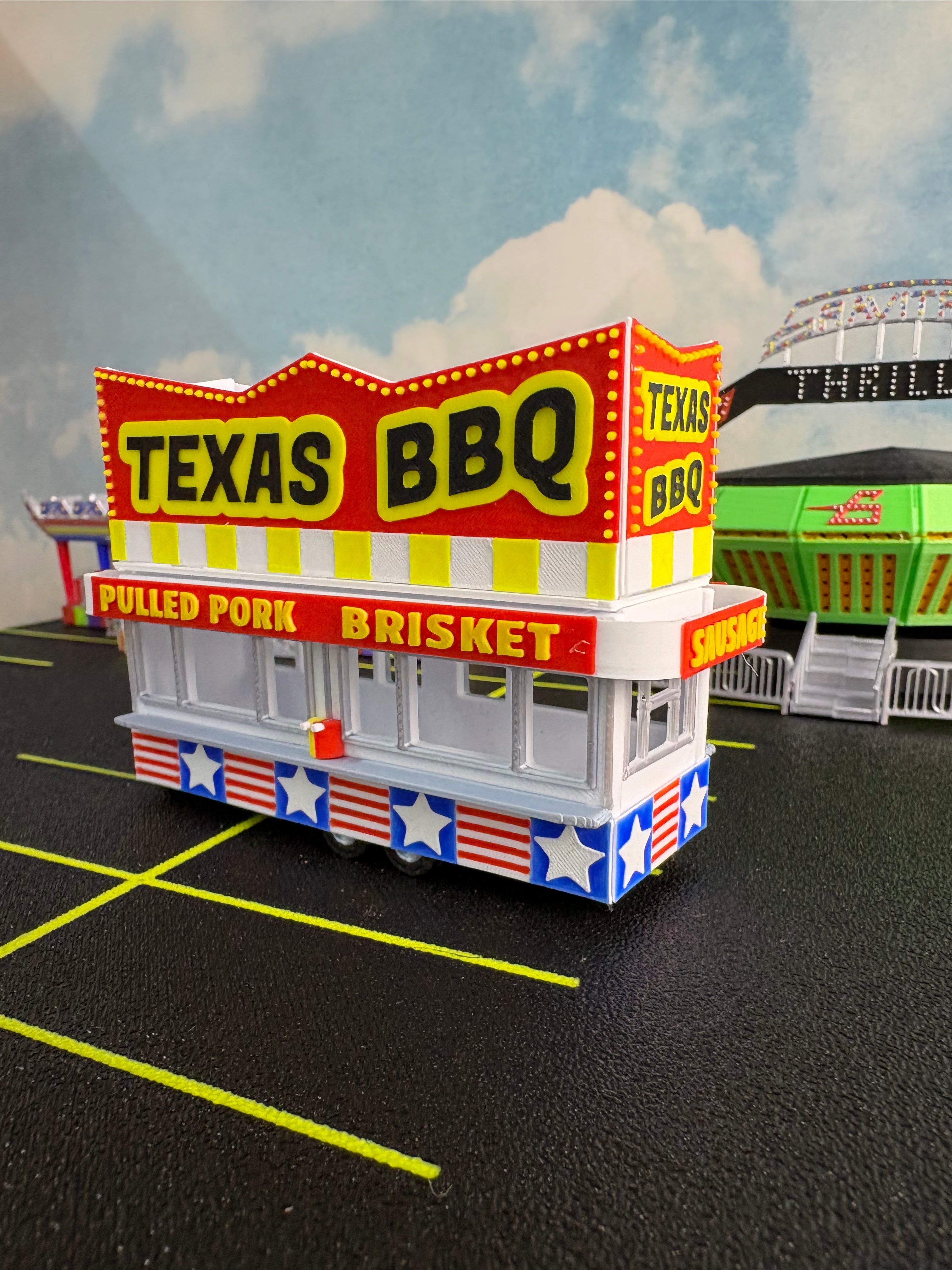 HO Scale Food Trailer - Texas BBQ