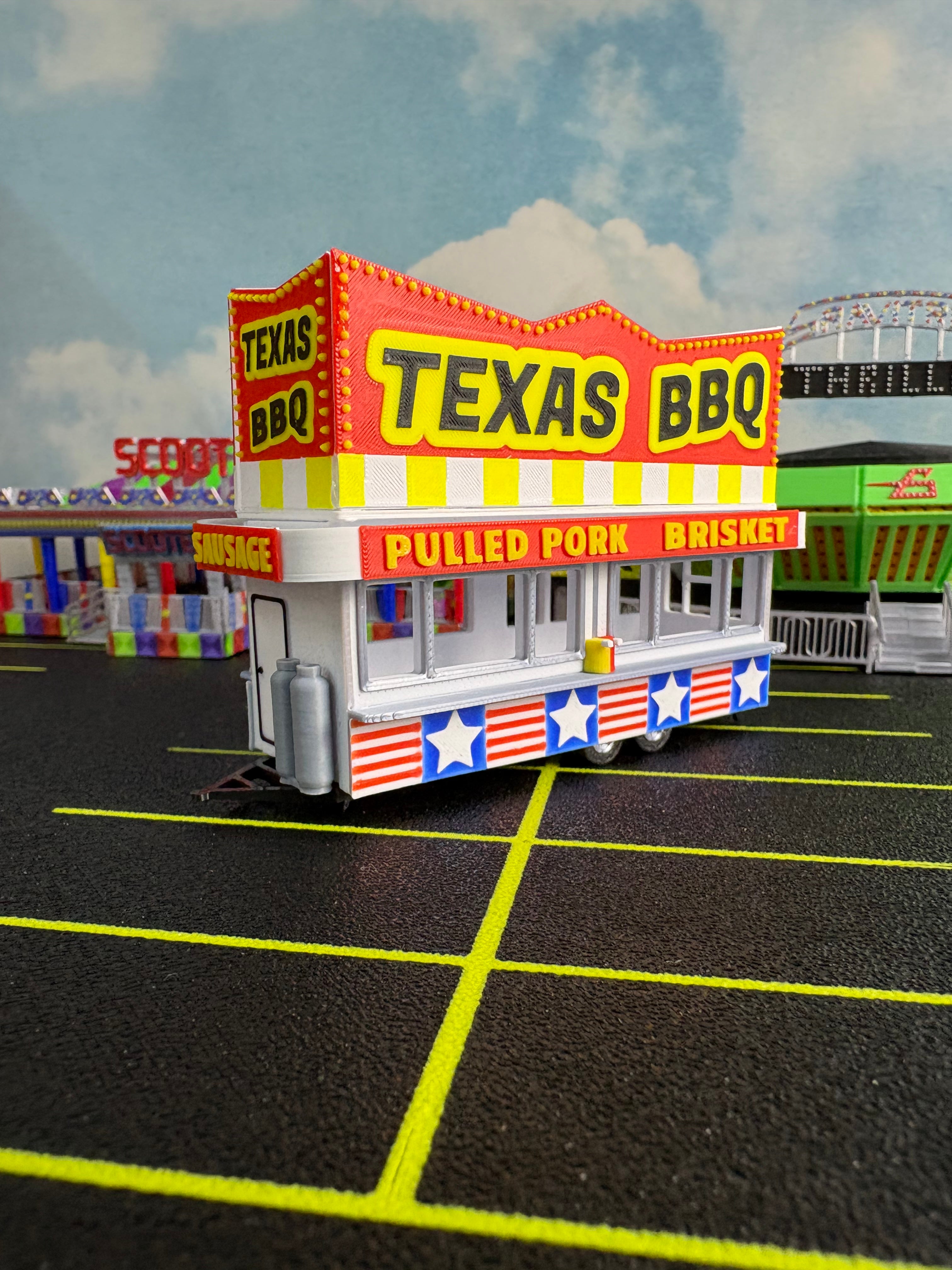 HO Scale Food Trailer - Texas BBQ