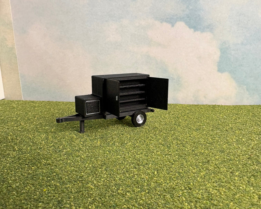 HO Scale BBQ Smoker Trailer