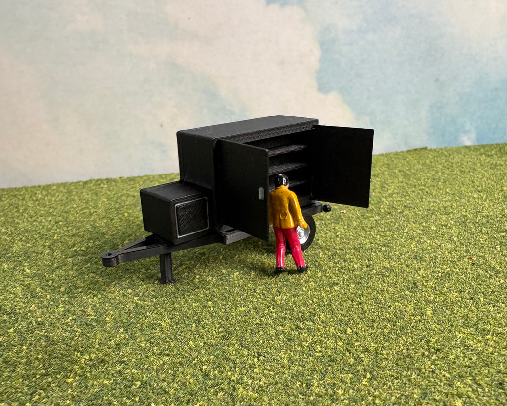 HO Scale BBQ Smoker Trailer