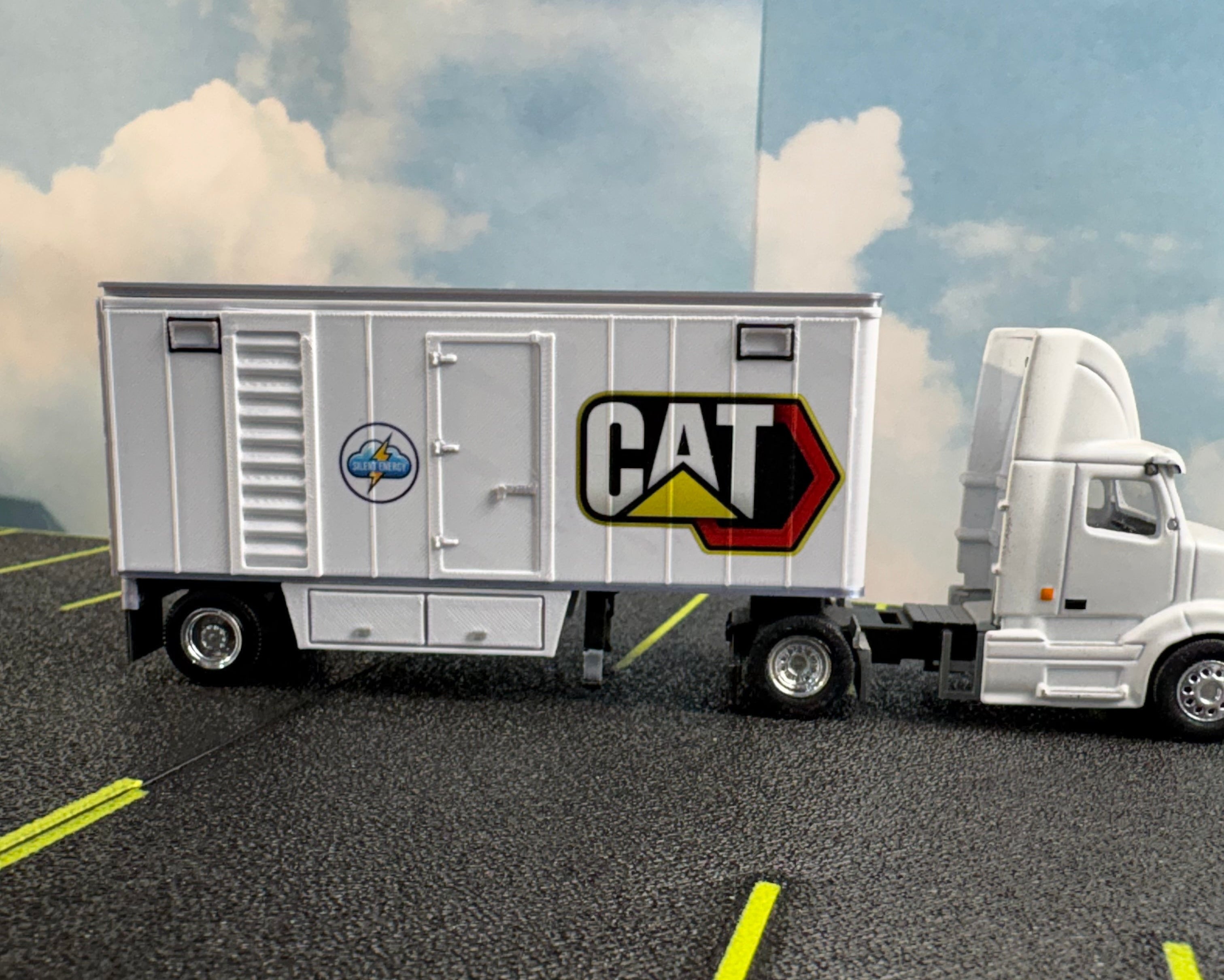HO Scale PUP CAT Graphics Trailer Kit