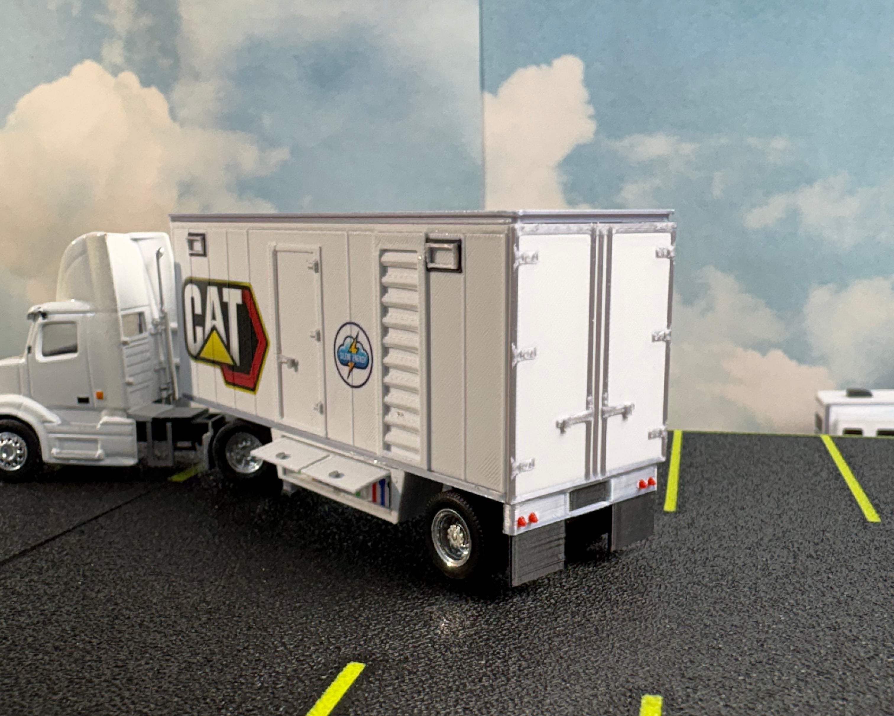 HO Scale PUP CAT Graphics Trailer Kit