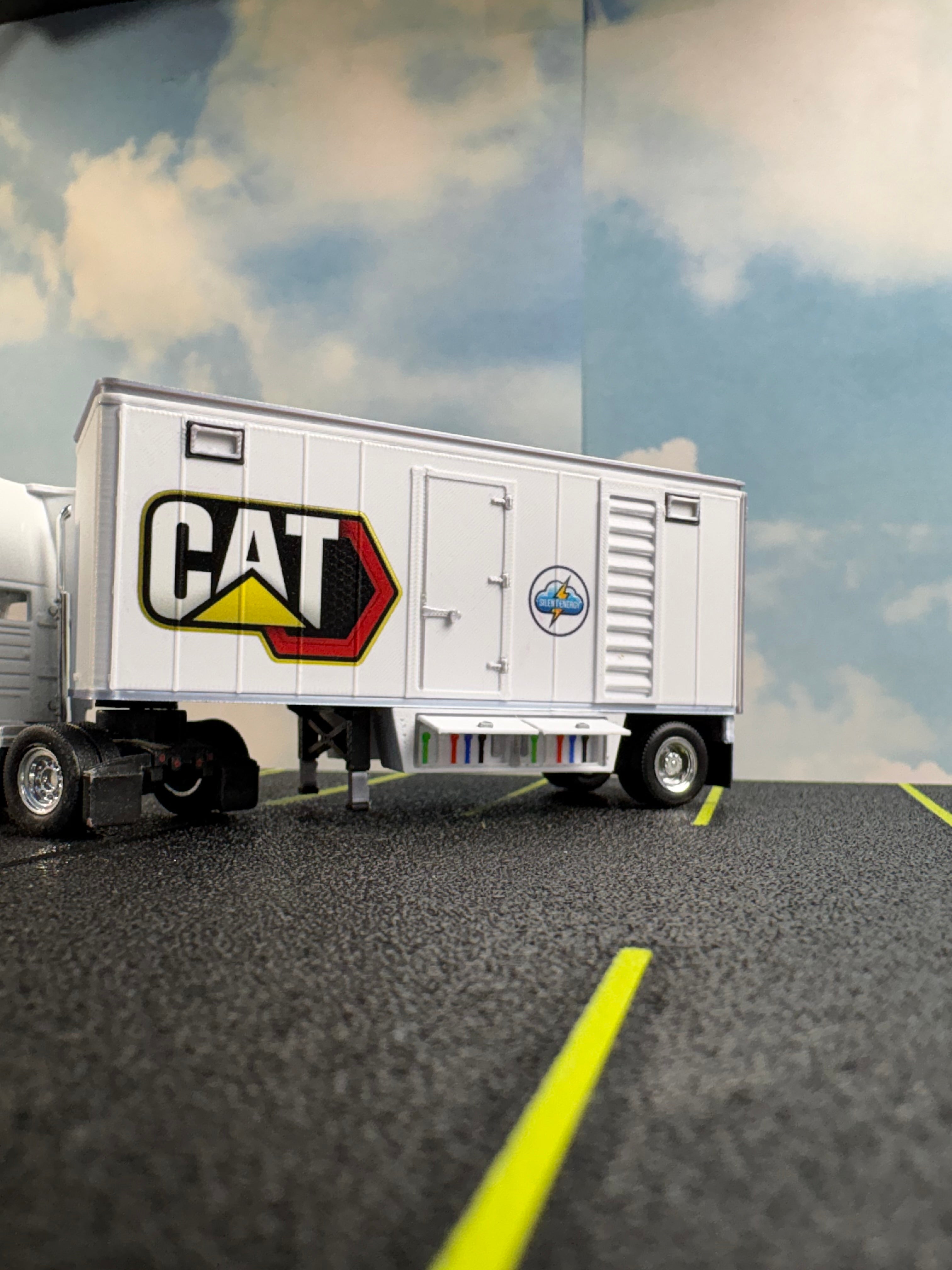HO Scale PUP CAT Graphics Trailer Kit