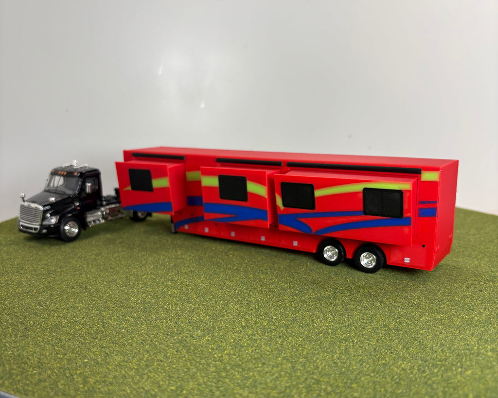 1/64 Scale Office Trailer Kit (red in color)