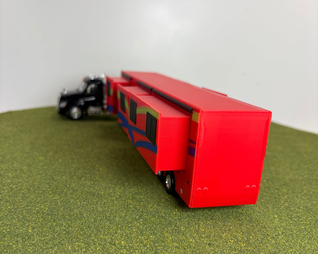 1/64 Scale Office Trailer Kit (red in color)