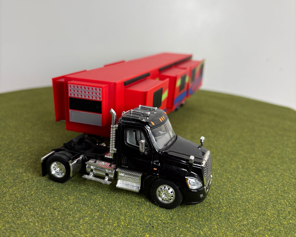 1/64 Scale Office Trailer Kit (red in color)