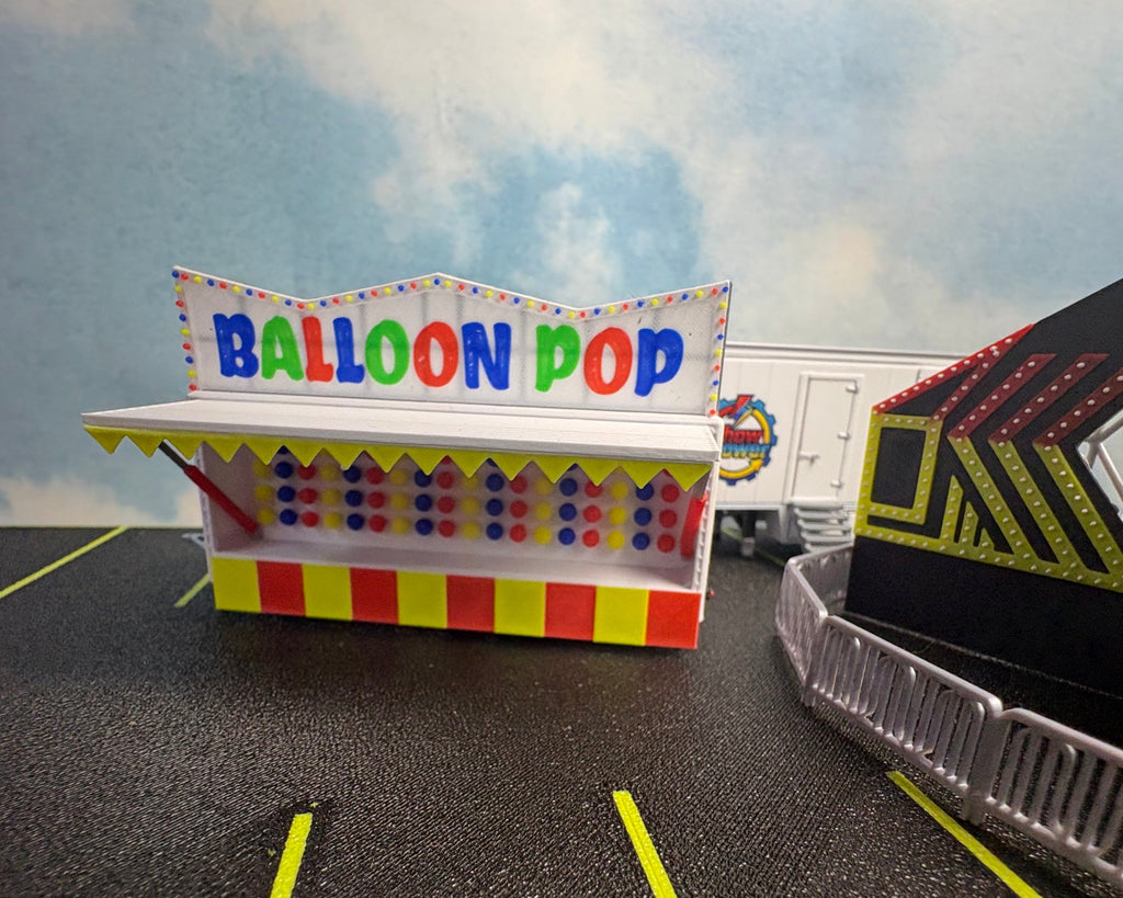 HO Scale Balloon Pop Game Booth