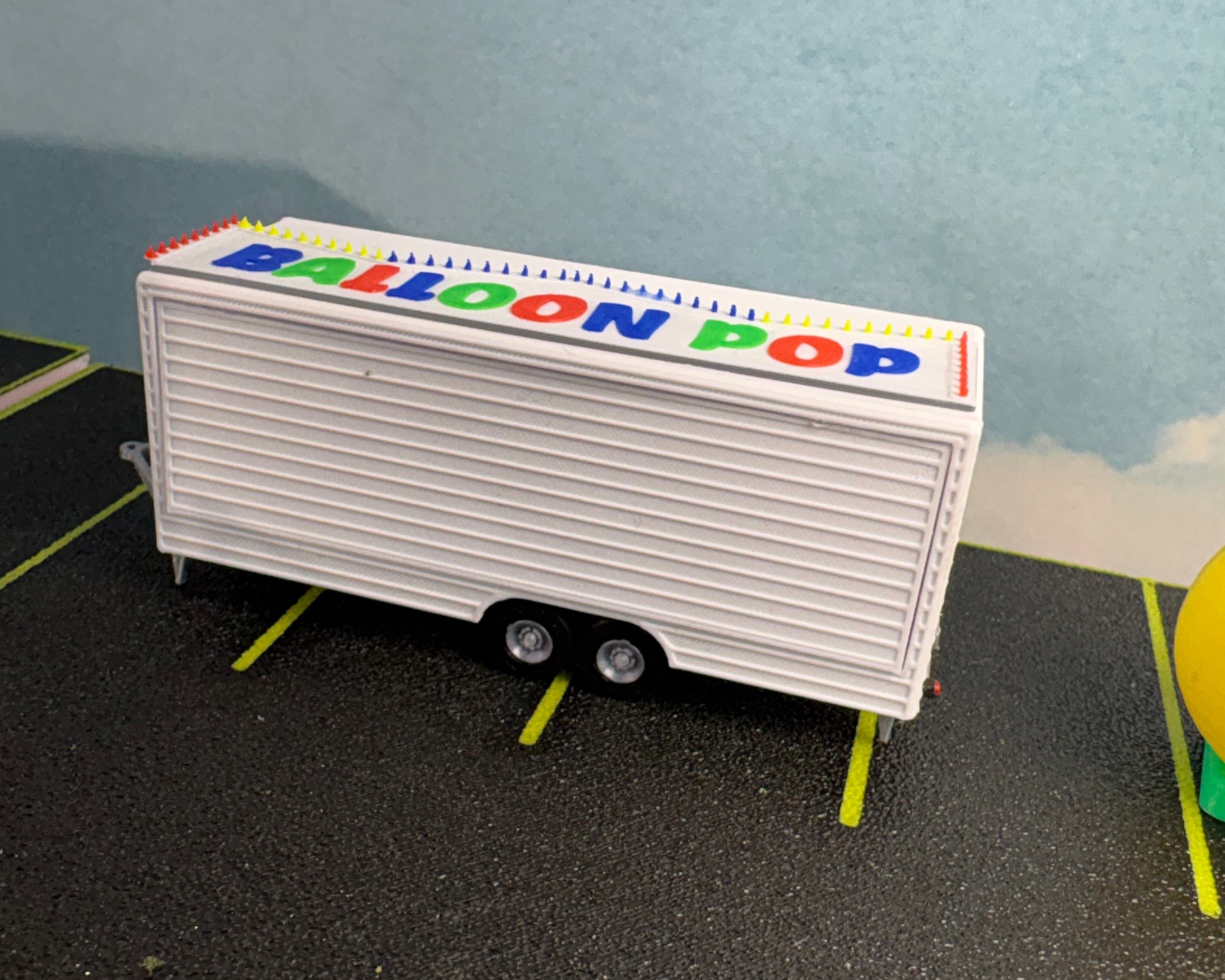 HO Scale Balloon Pop Game Booth