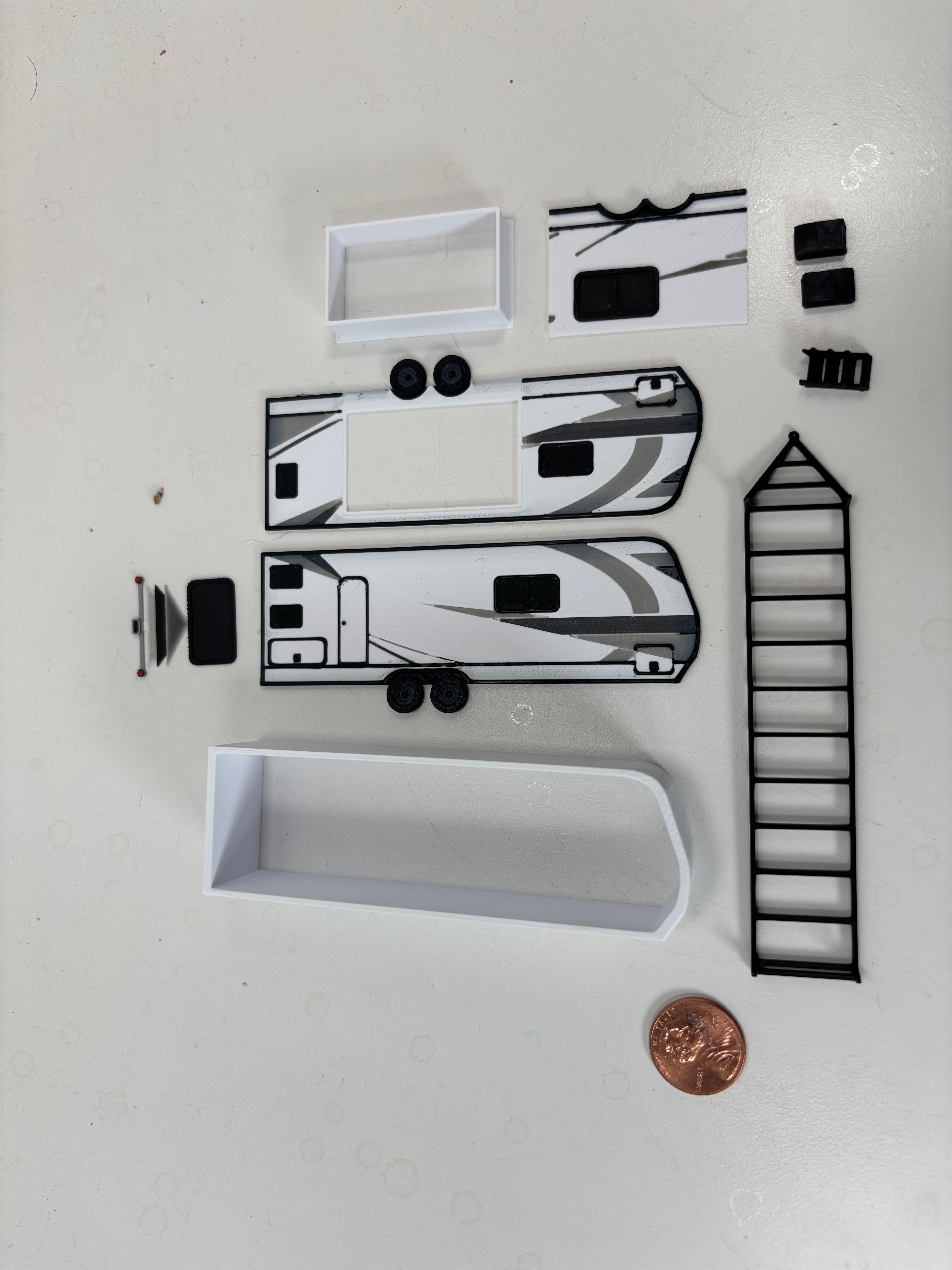 HO Scale Bumper Pull Camper 1/87