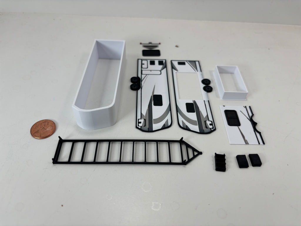 HO Scale Bumper Pull Camper 1/87