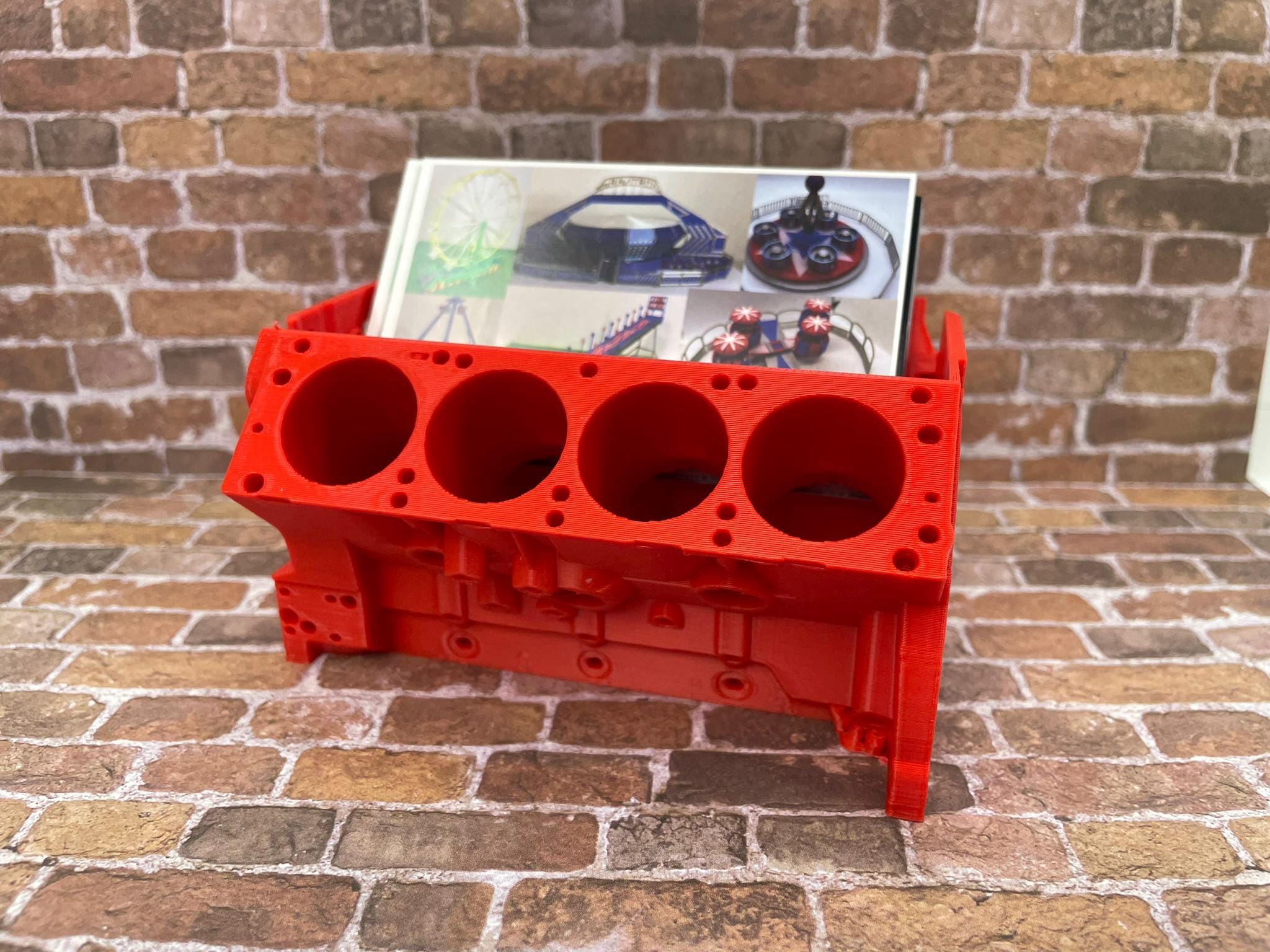 Engine Block Business Card Holder