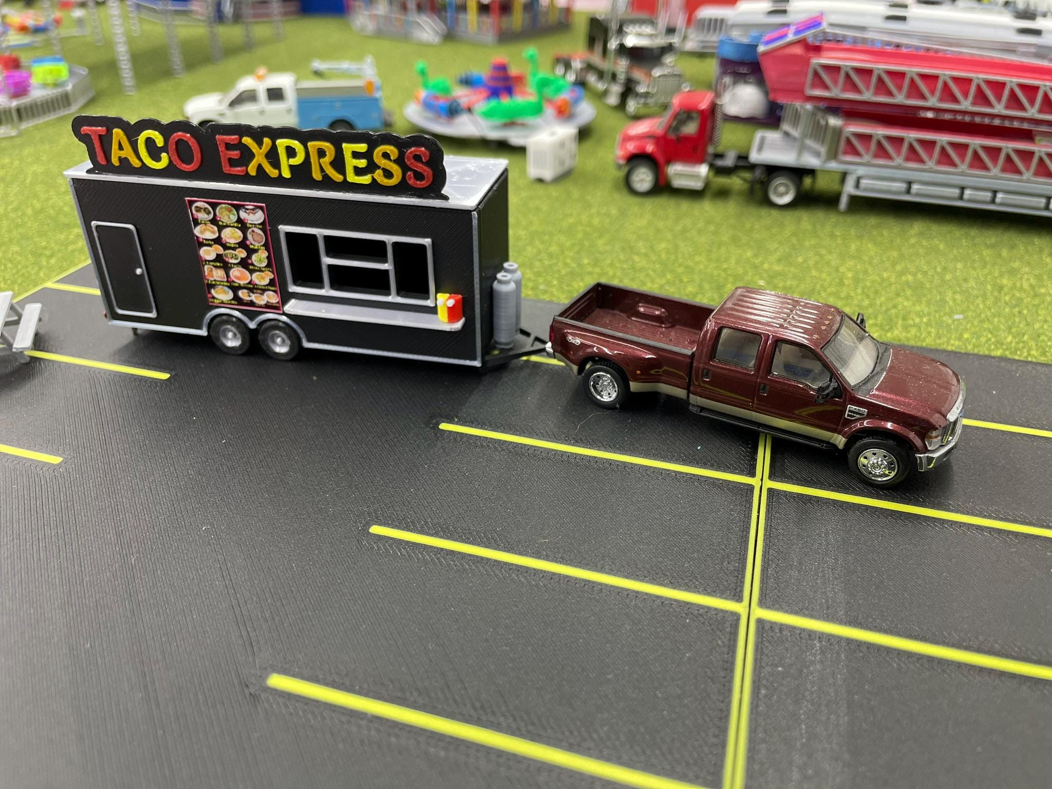 HO Scale Food Trailer for Model Train Layouts and Dioramas Taco Trailer