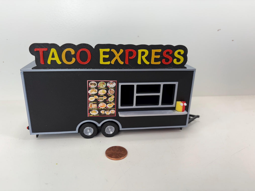 1/48 Food Trailer for Model Layouts and Dioramas Taco Express
