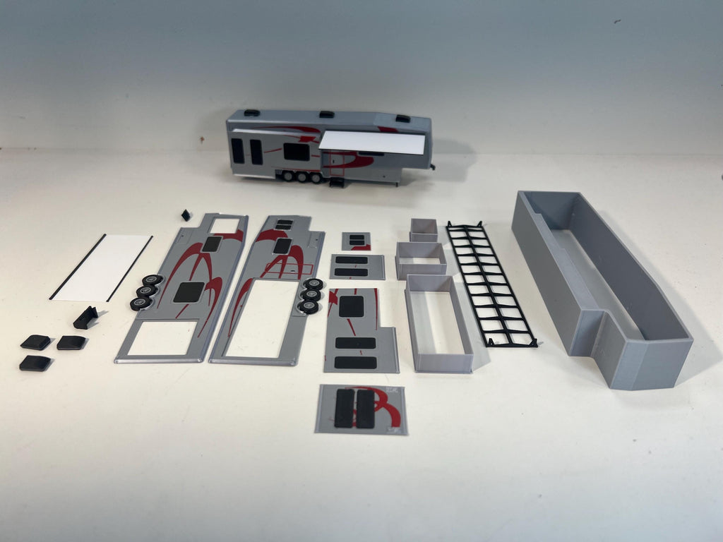 HO Scale 5th Wheel Camper Trailer Kit 1/87