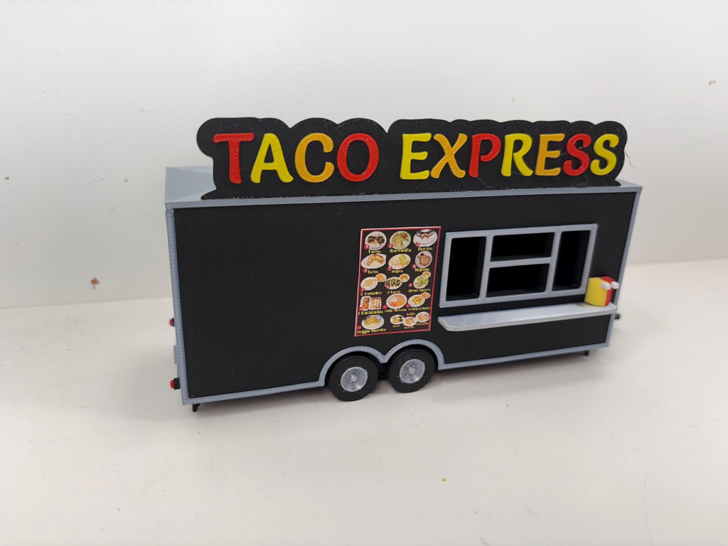 1/48 Food Trailer for Model Layouts and Dioramas Taco Express