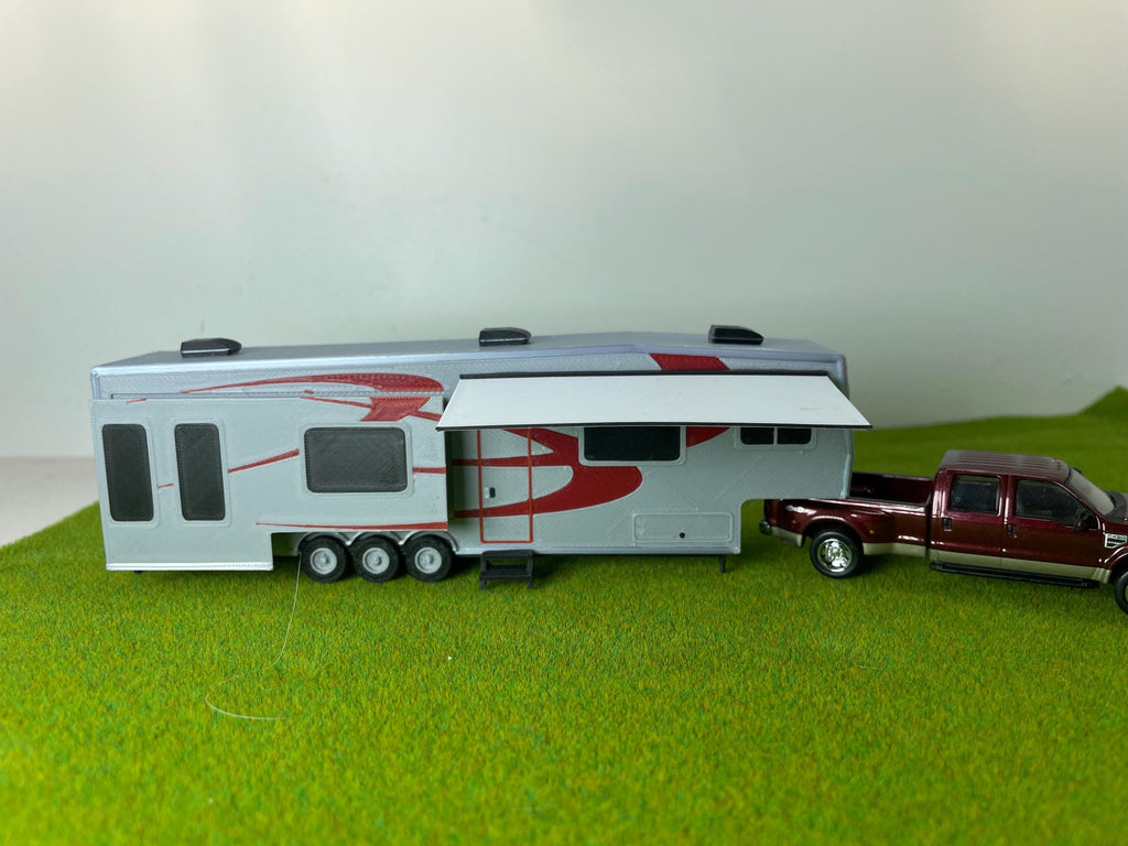 HO Scale 5th Wheel Camper Trailer Kit 1/87