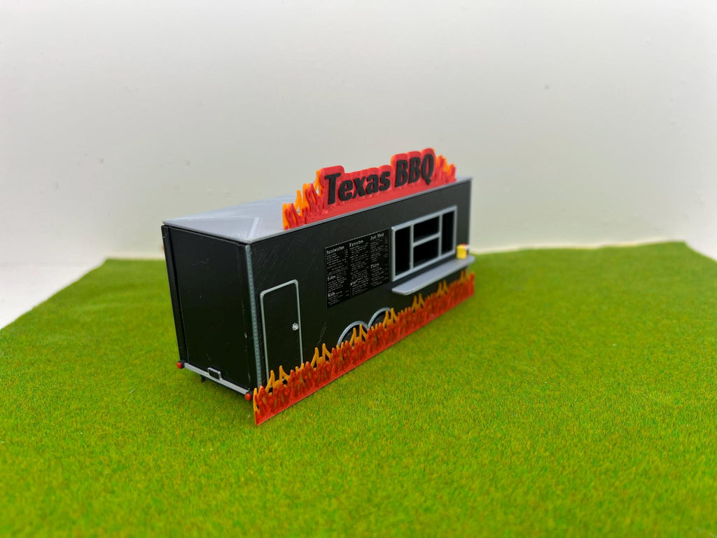 1/64 Food Trailer for Model Layouts and Dioramas Texas BBQ