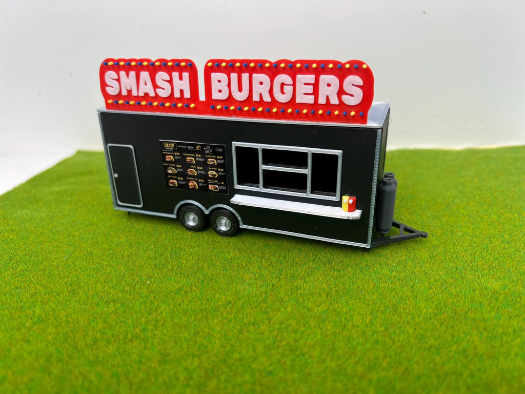 1/64 Food Trailer for Model Layouts and Dioramas Smash Burgers