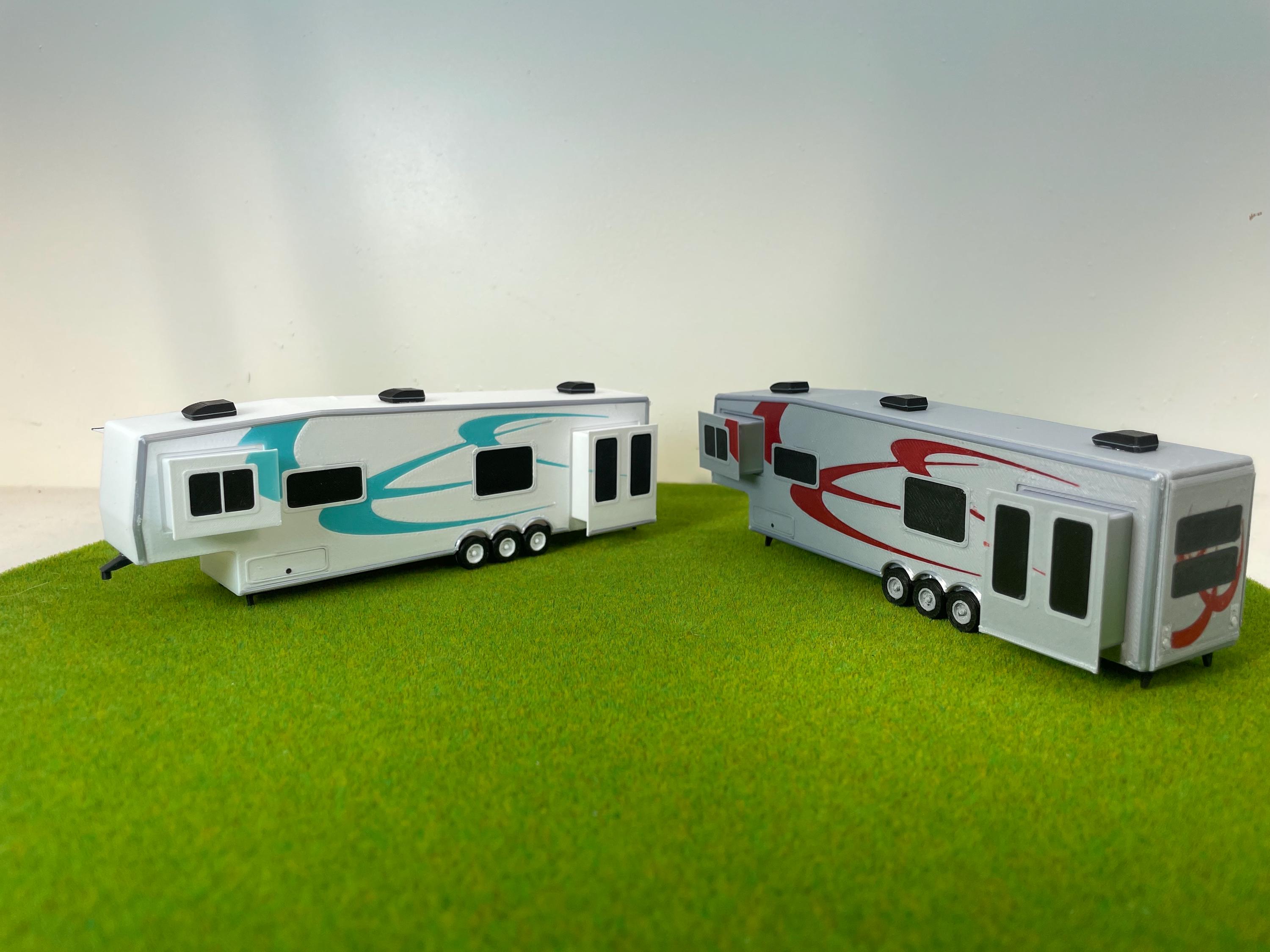 HO Scale 5th Wheel Camper Trailer Kit 1/87