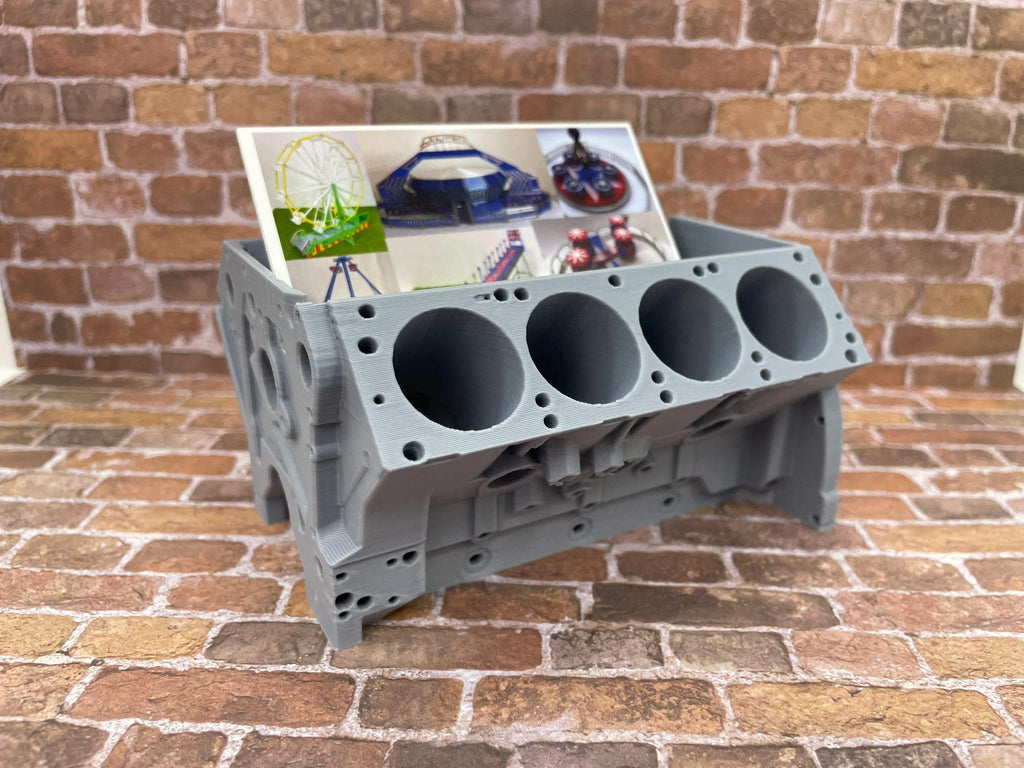 Engine Block Business Card Holder