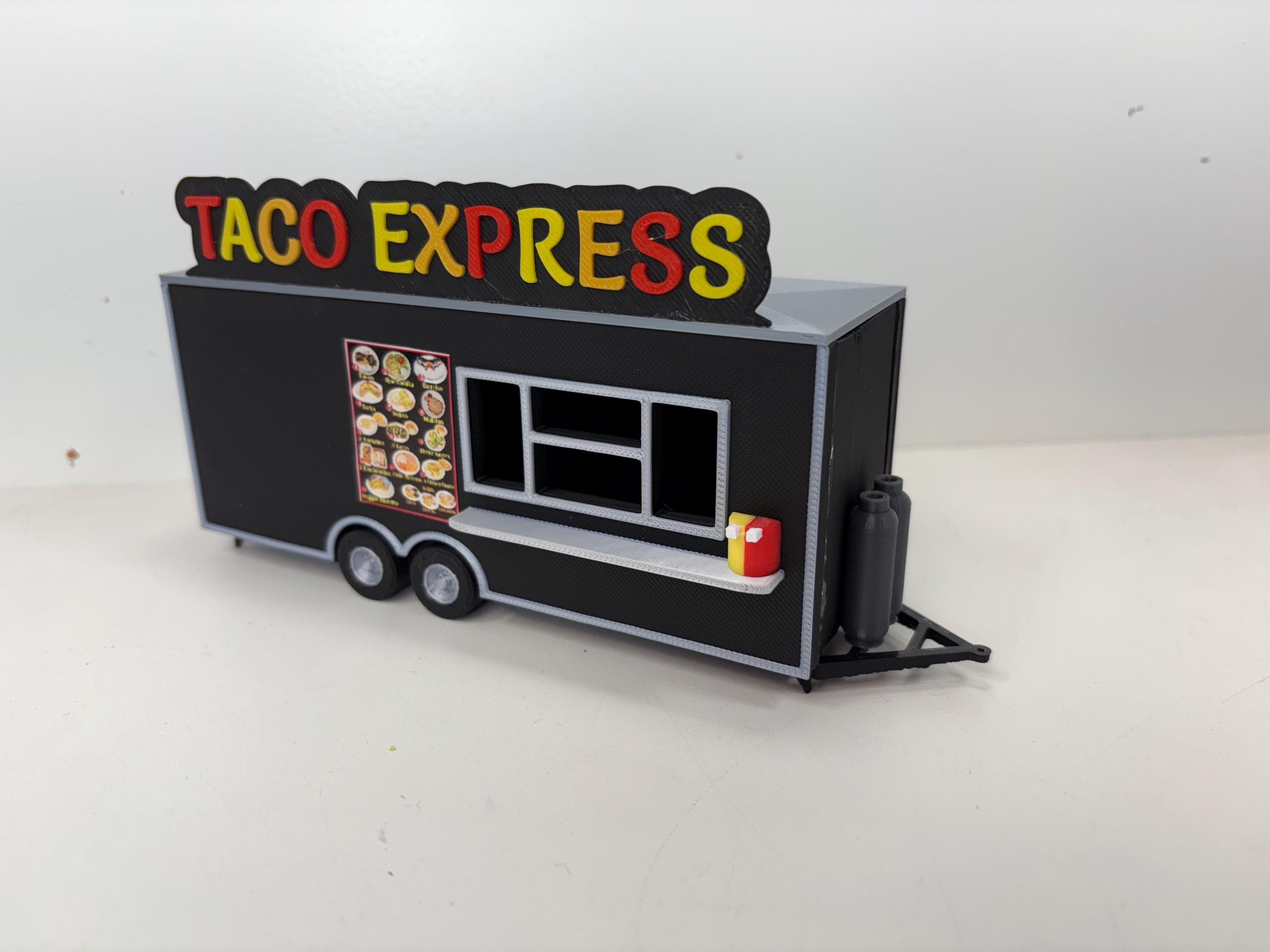 1/48 Food Trailer for Model Layouts and Dioramas Taco Express