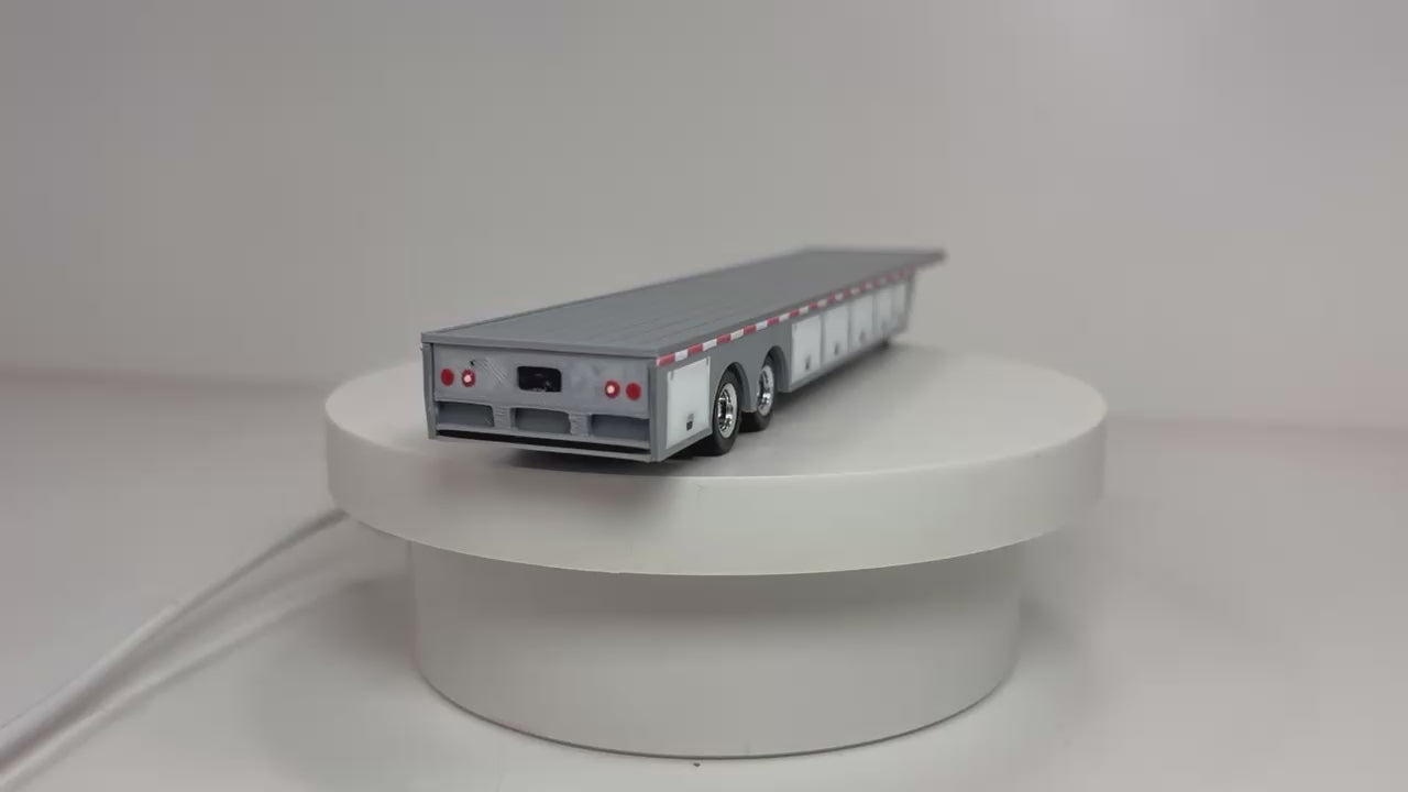 HO Scale Flat Bed Trailer with underneath storage.