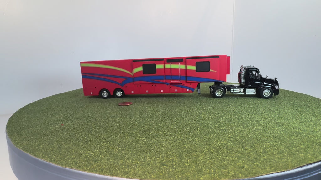 1/64 Scale Office Trailer Kit (red in color)