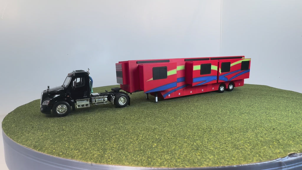 1/64 Scale Office Trailer Kit (red in color)